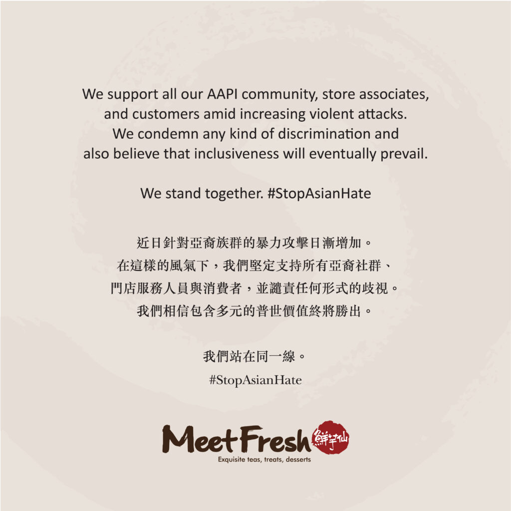 Meet Fresh USA #StopAsianHate Statement